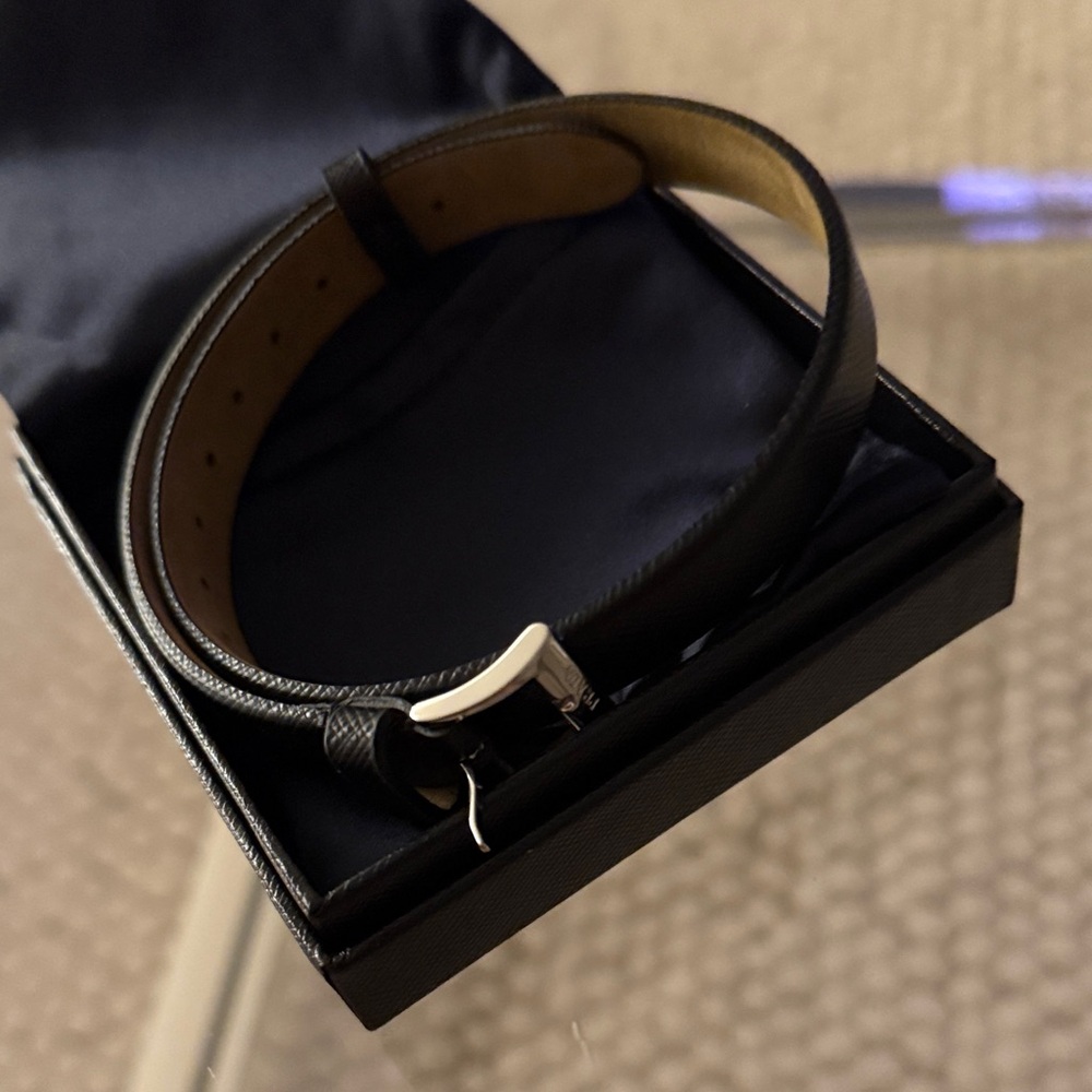 Prada Black Leather hand bracelet from American Express centurion